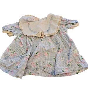 Vintage 1990s Violet Rose & Company Girls Sz 24M Short Sleeve Floral Dress